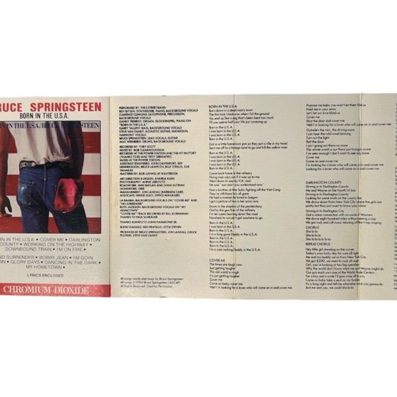 Vintage 1984 Bruce Springsteen Born In The USA Cassette Made in Canada - Picture 7 of 8
